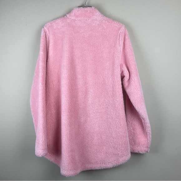 Charles River Apparel Pink Fleece Cozy Sherpa 1/4 Zip Popover Jacket SIZE XL - Picture 4 of 12
